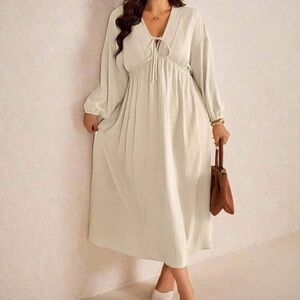 Elegant Cream Maxi Dress